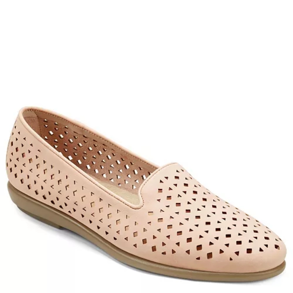 NWB‎ AEROSOLES You Betcha Casual Loafer Nude Nubuck Color Size 11